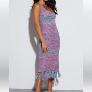 NWT VICI Crochet Midi Dress